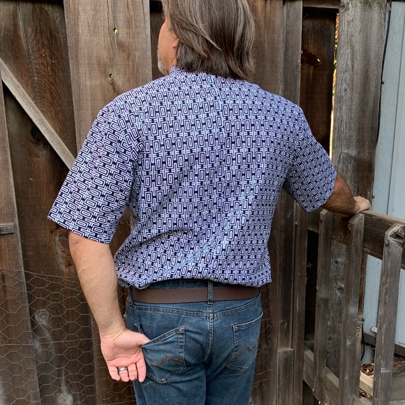 Bespoke Japanese Indigo Print Cotton. - Picture 7 of 8